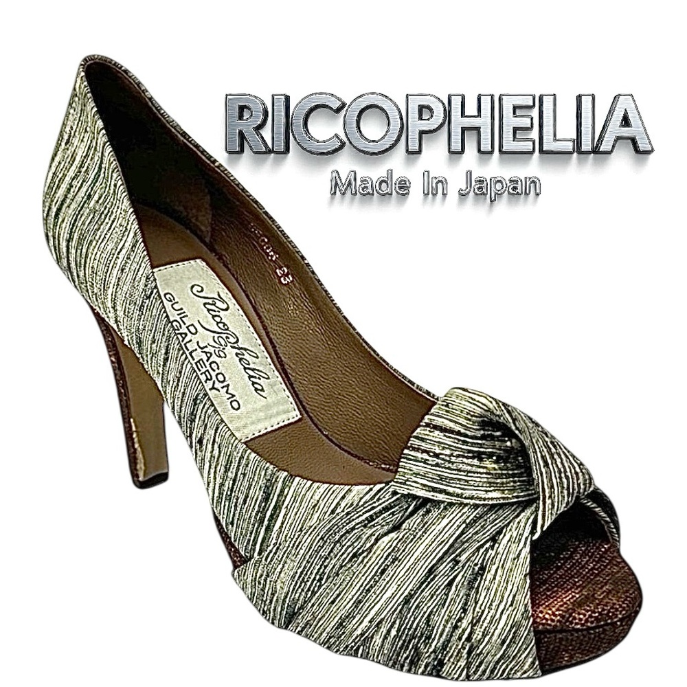 RICOPHELIA GIG GUILD JACOMO GALLERY Ladies Size US 7 Japan 23 Beige-Black Used